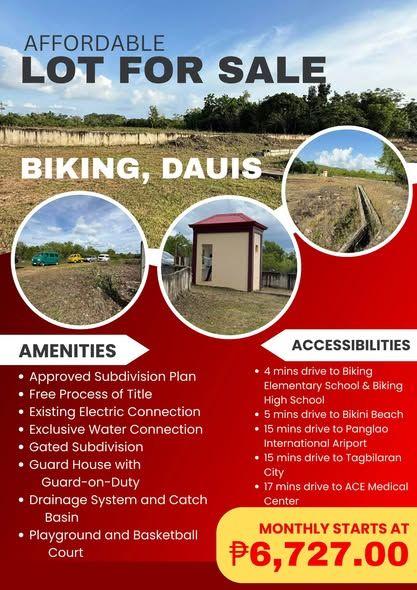 Residential Lot in Gated Subdivision, Dauis - 50 sqm with Water Connection
